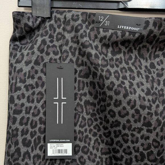 Liverpool Bia Knit Pencil Skirt Leopard - Picture 3 of 3